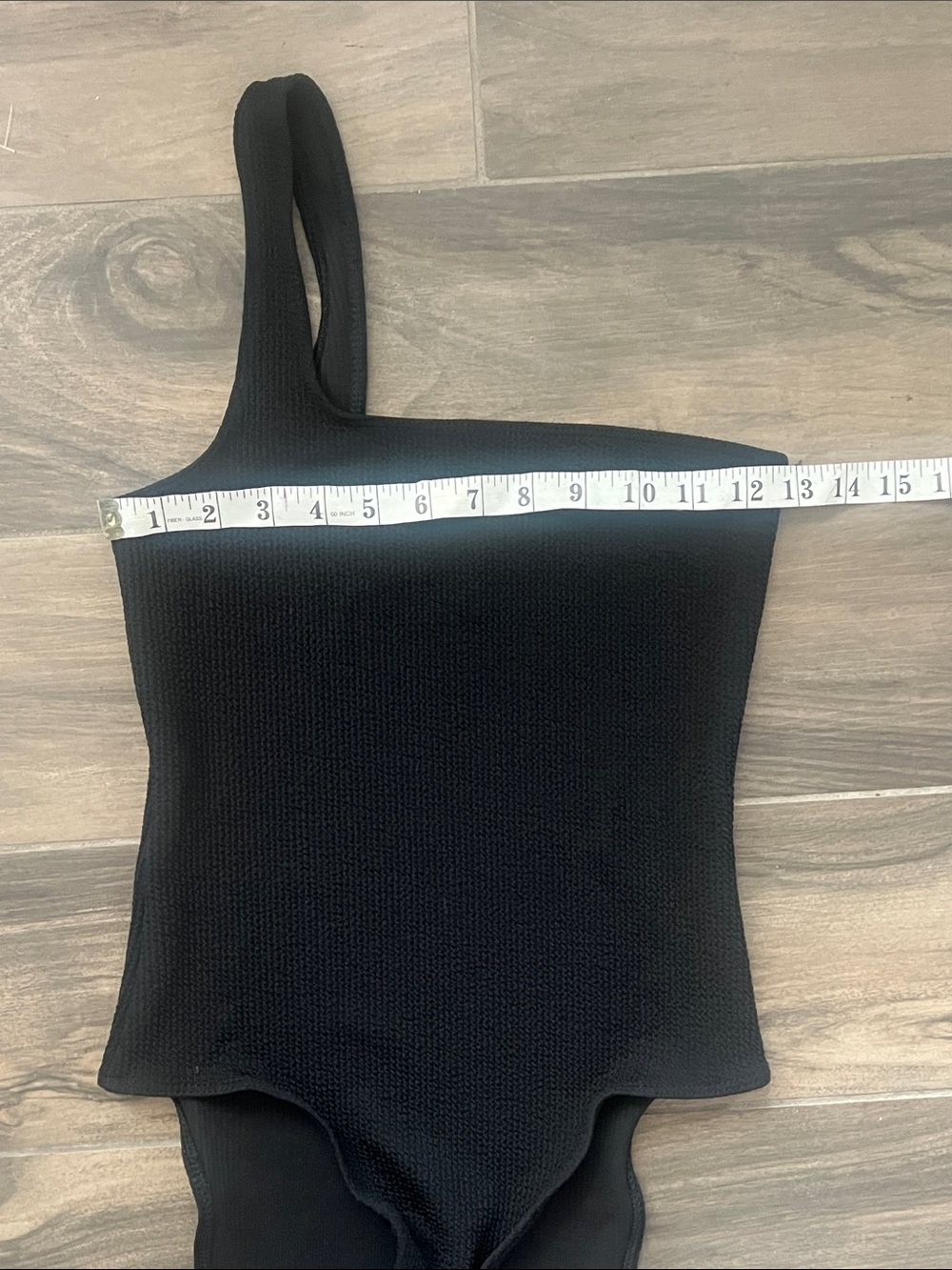🆕 ASOS Black One-Shoulder Textured Bodysuit One Size - Picture 8 of 15